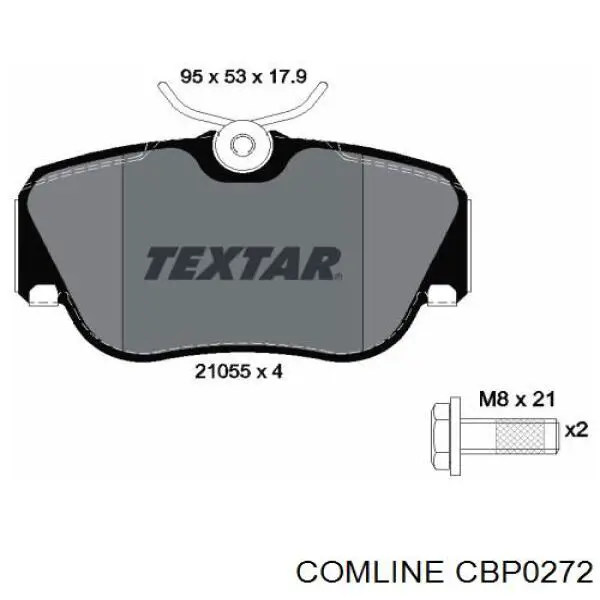 CBP0272 Comline pastillas de freno traseras