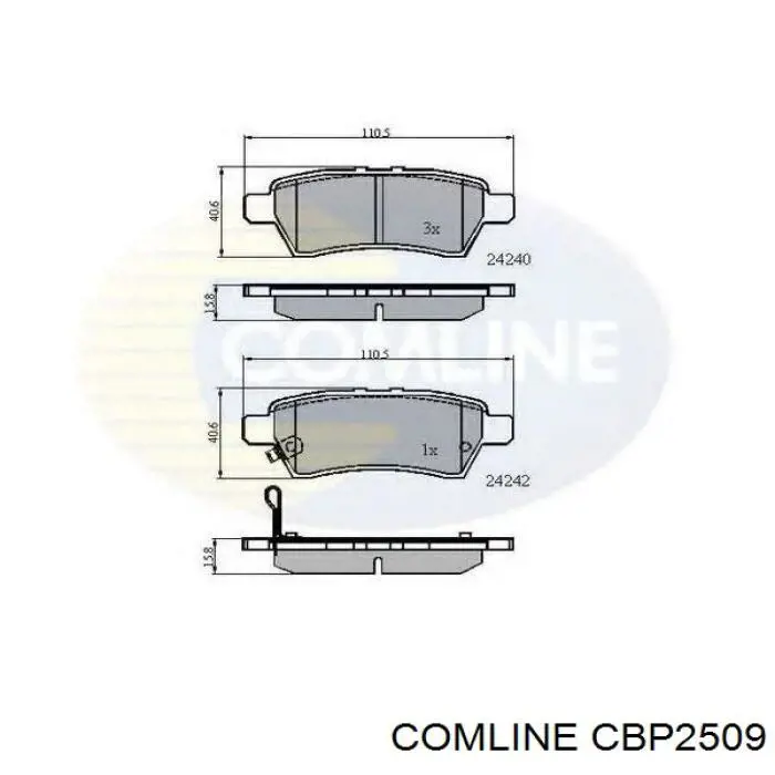 CBP2509 Comline pastillas de freno delanteras