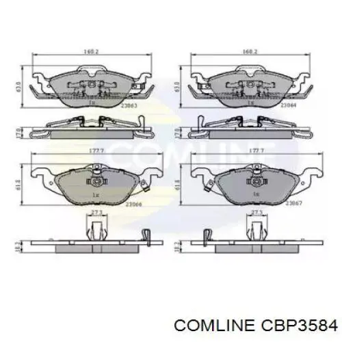 CBP3584 Comline pastillas de freno delanteras