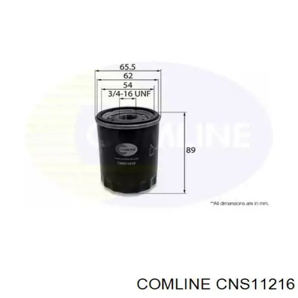 CNS11216 Comline filtro de aceite