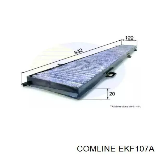 EKF107A Comline filtro de habitáculo