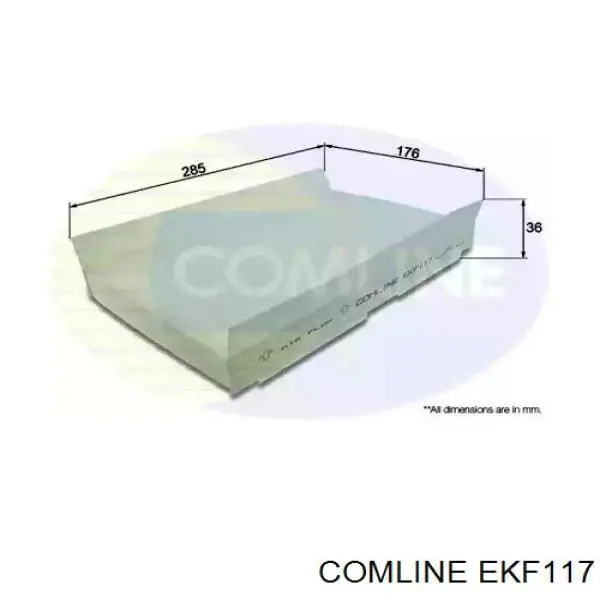 EKF117 Comline filtro de habitáculo