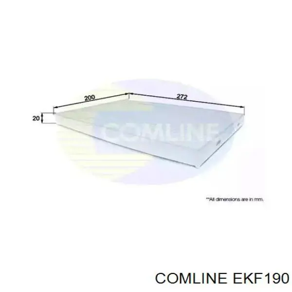 EKF190 Comline filtro de habitáculo