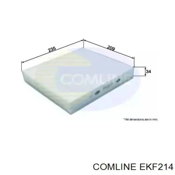 EKF214 Comline filtro de habitáculo