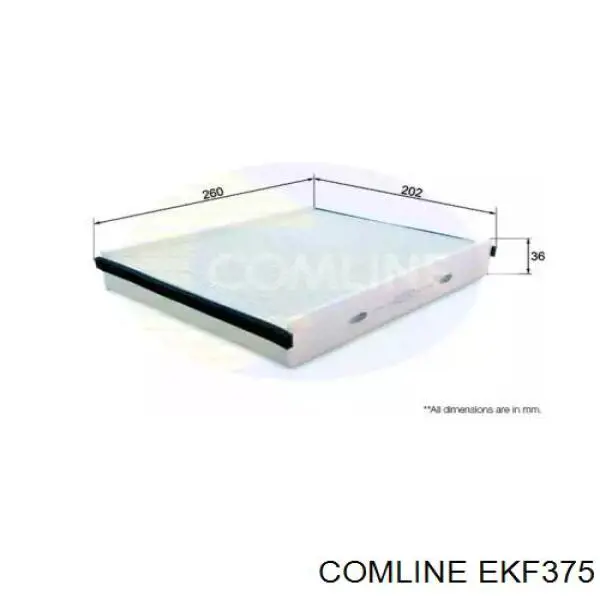 EKF375 Comline filtro de habitáculo