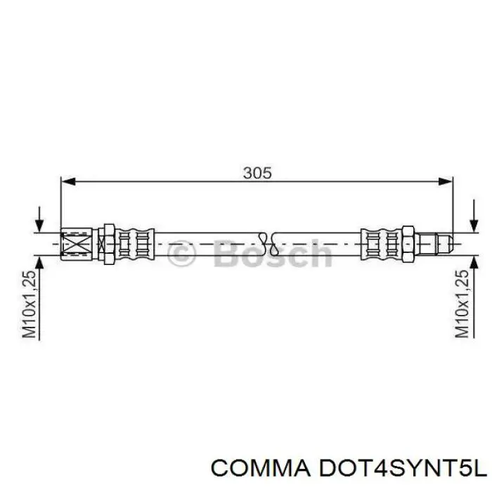 DOT4SYNT5L Comma líquido de frenos