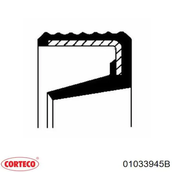 01033945B Corteco sello de aceite del vastago de la caja de engranajes