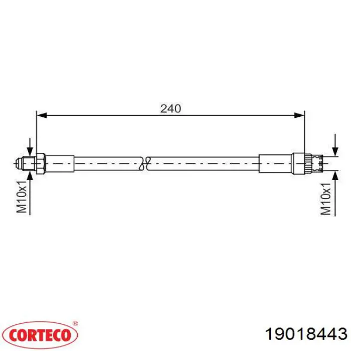 19018443 Corteco latiguillo de freno delantero