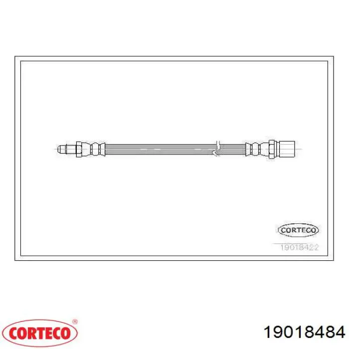 19018484 Corteco latiguillo de freno delantero