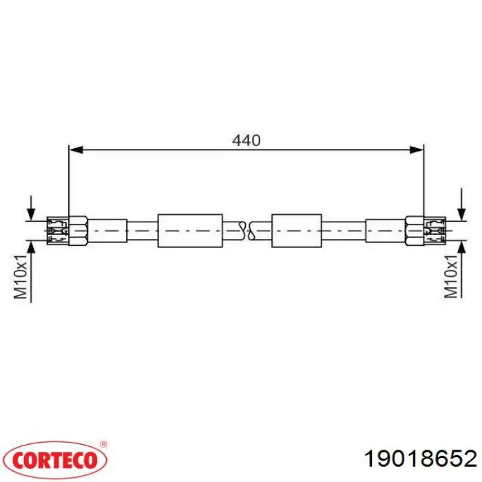 19018652 Corteco latiguillo de freno delantero