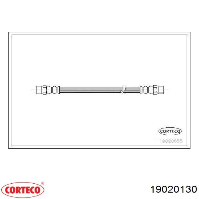 19020130 Corteco tubo flexible de frenos trasero