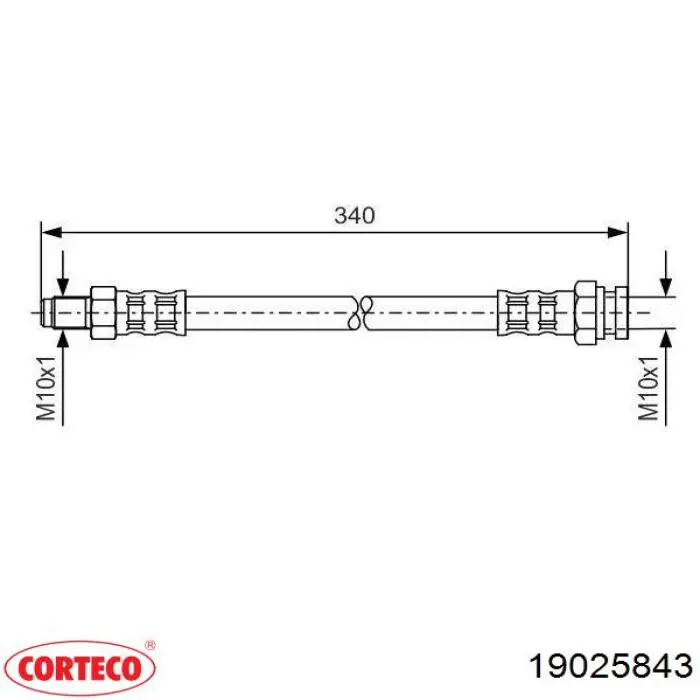 E168212 Peugeot/Citroen tubo flexible de frenos trasero