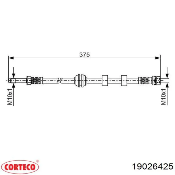 19026425 Corteco latiguillo de freno delantero