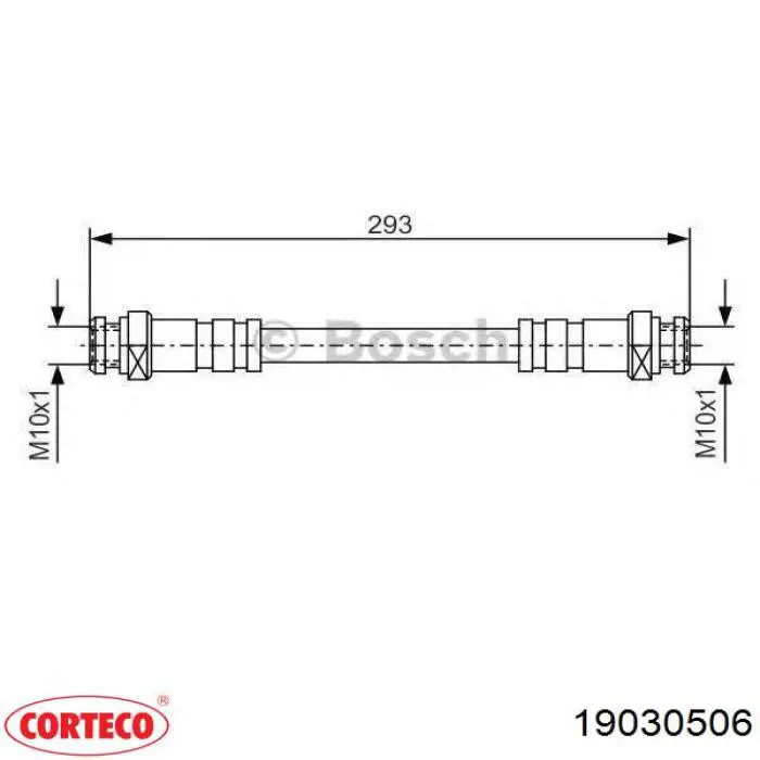 19030506 Corteco latiguillo de freno delantero