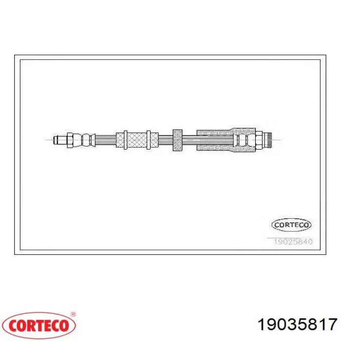 19035817 Corteco latiguillo de freno delantero