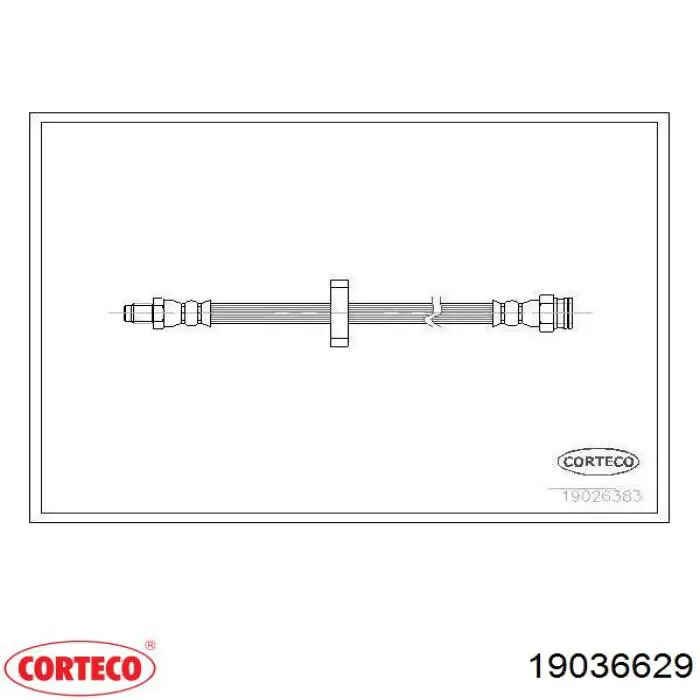 19036629 Corteco tubo flexible de frenos trasero