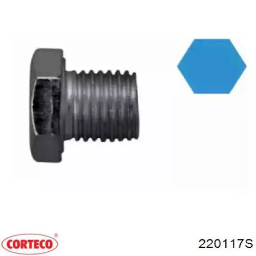 220117S Corteco tapón roscado, colector de aceite