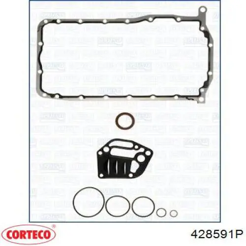 428591P Corteco juego completo de juntas, motor, inferior