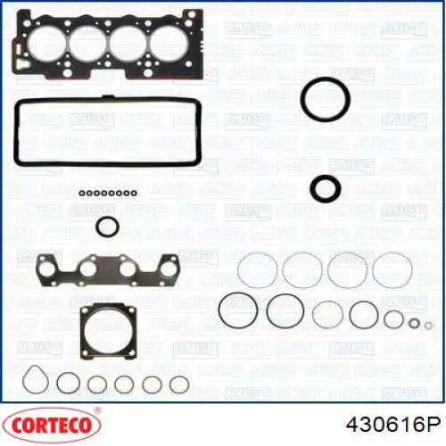 430616P Corteco juego completo de juntas, motor, inferior