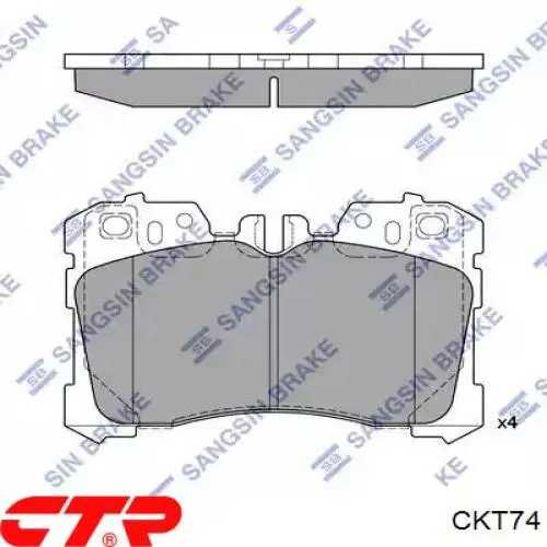 CKT-74 CTR pastillas de freno delanteras