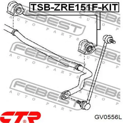 GV0556L CTR soporte de estabilizador delantero izquierdo