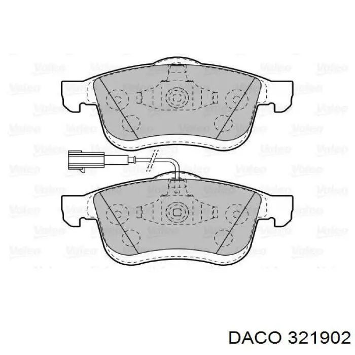 321902 Daco pastillas de freno delanteras