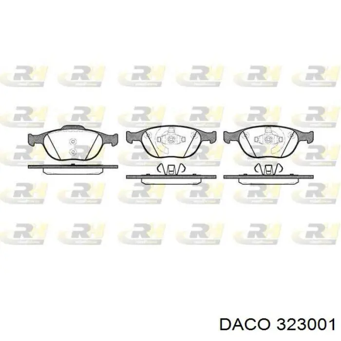 323001 Daco pastillas de freno delanteras