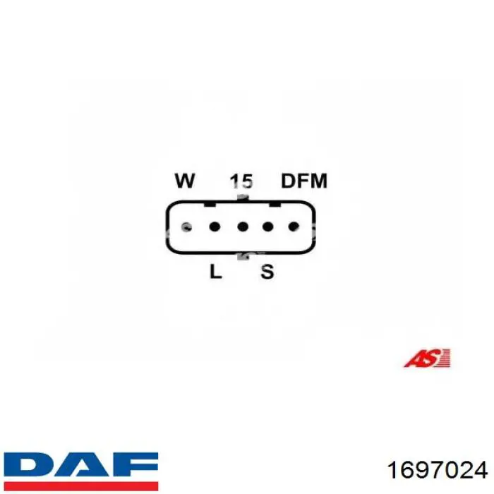 1697024 DAF alternador