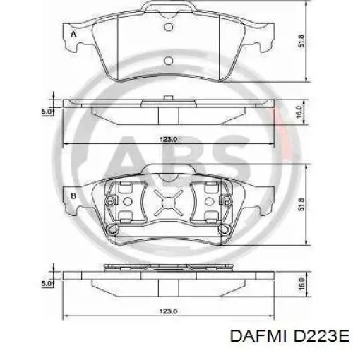 D223E Dafmi pastillas de freno delanteras