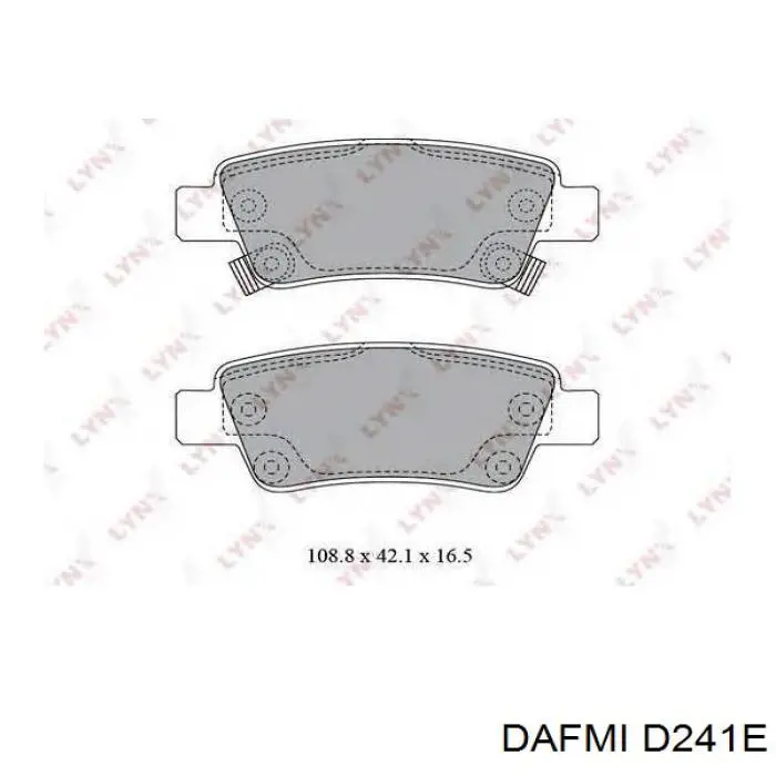 D241E Dafmi pastillas de freno delanteras