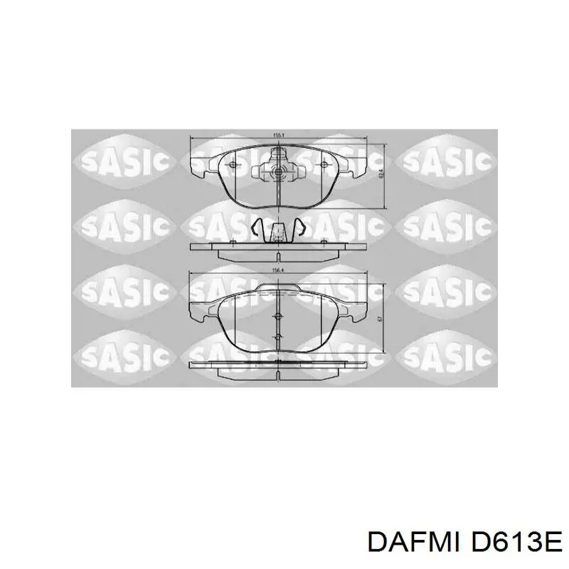 D613E Dafmi pastillas de freno delanteras