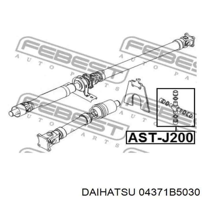 04371B5030 Daihatsu cruceta de árbol de cardán trasero