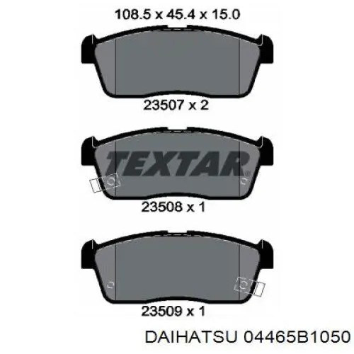 04465B1050 Daihatsu pastillas de freno delanteras