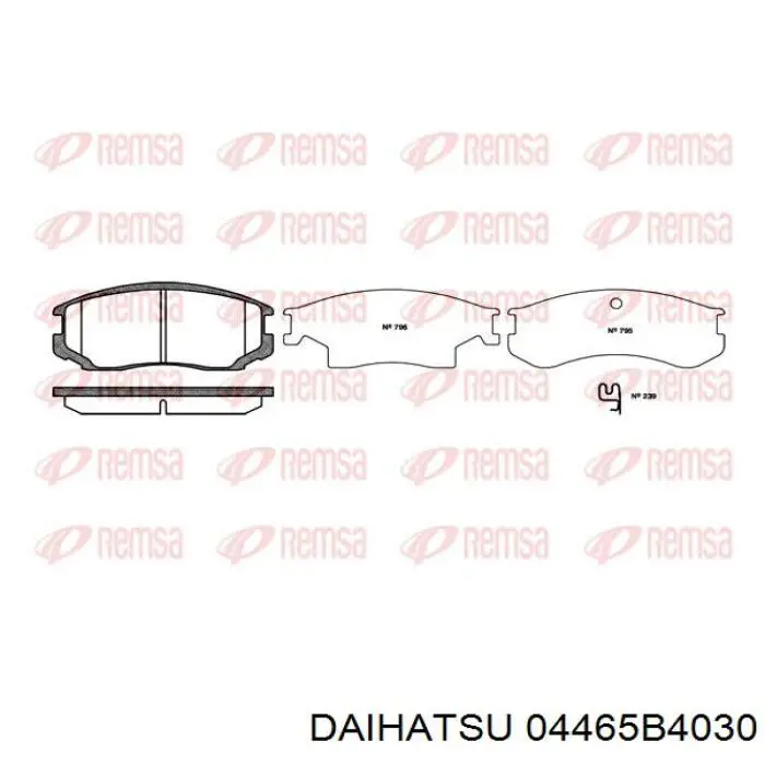 04465B4030 Daihatsu pastillas de freno delanteras