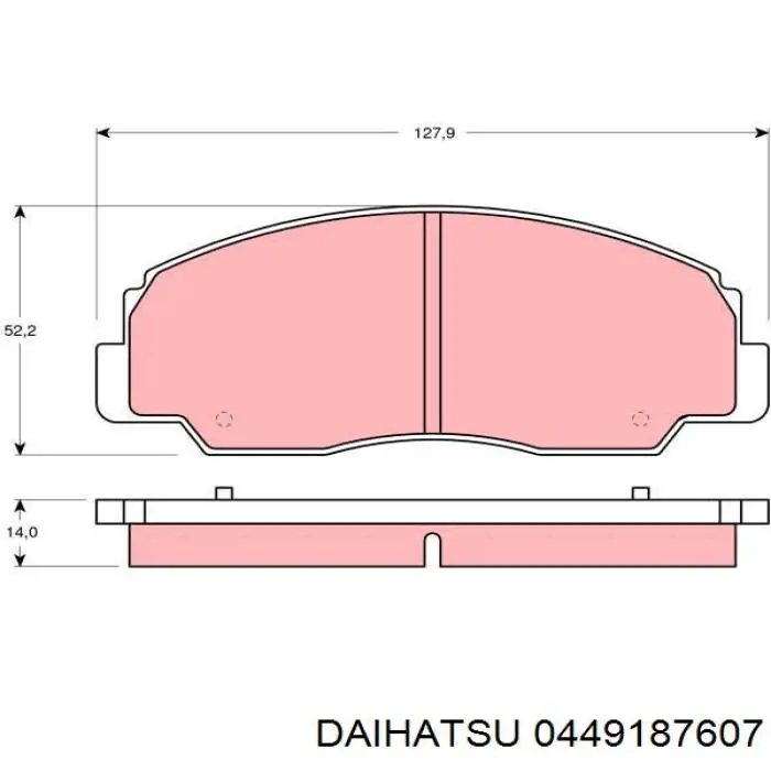 0449187607 Daihatsu pastillas de freno delanteras