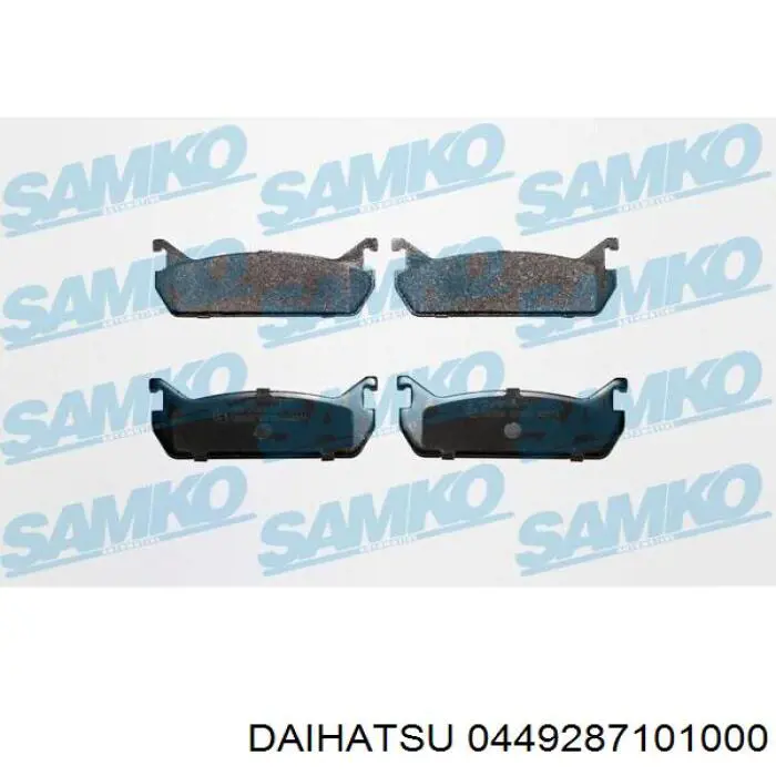 0449287101000 Daihatsu pastillas de freno traseras