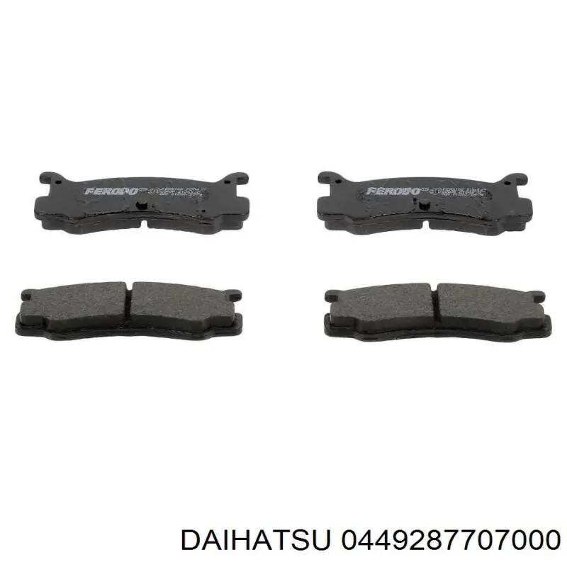 0449287707000 Daihatsu pastillas de freno traseras