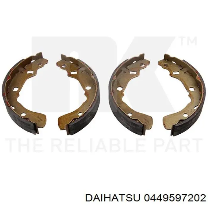 0449597202 Daihatsu zapatas de frenos de tambor traseras