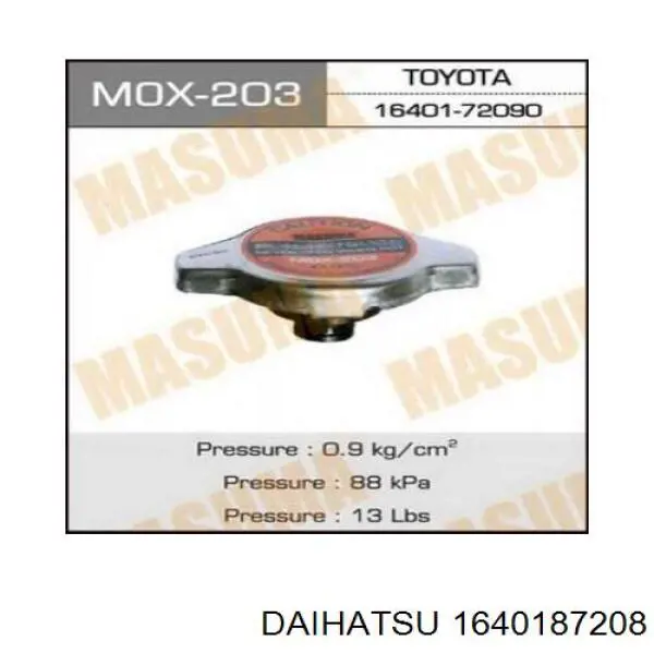 16401-87208 Daihatsu tapa de radiador