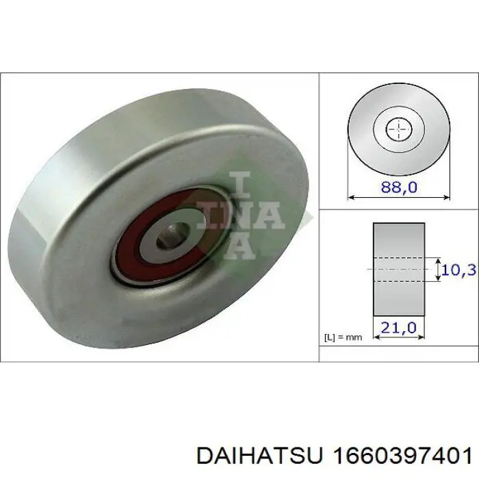 1660397401 Daihatsu polea inversión / guía, correa poli v