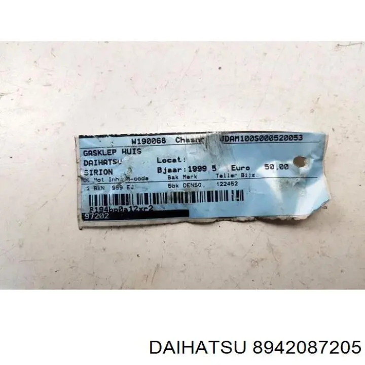 8942087205 Daihatsu 