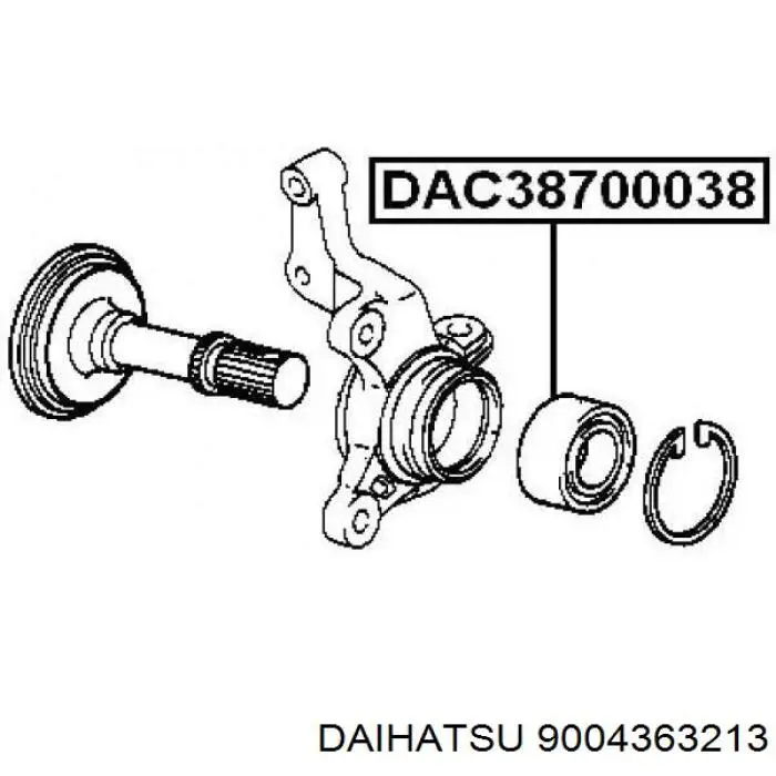 9004363213 Daihatsu cojinete de rueda delantero