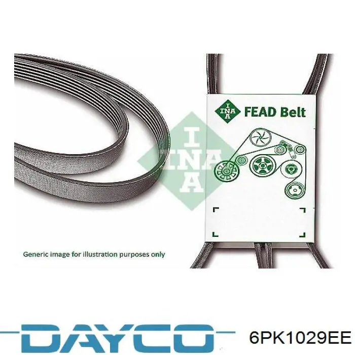 6PK1029EE Dayco correa trapezoidal