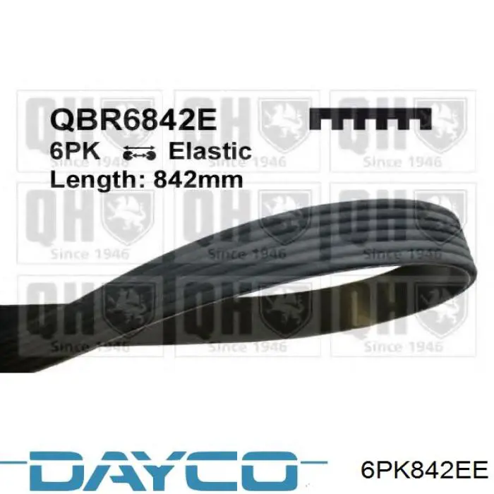 6PK842EE Dayco correa trapezoidal