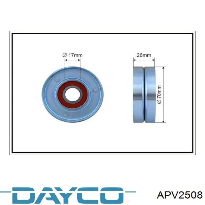 APV2508 Dayco tensor de correa, correa poli v