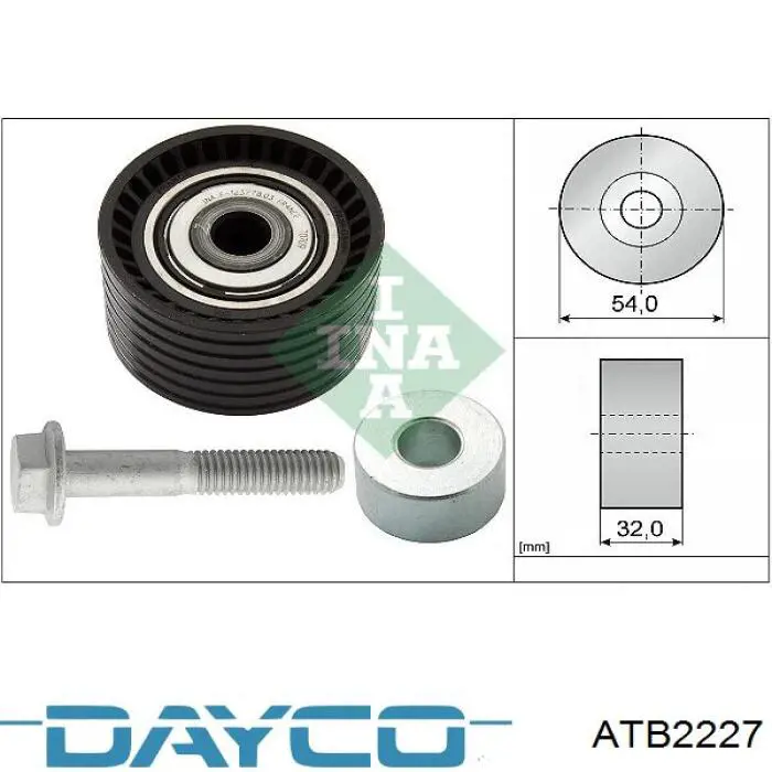 ATB2227 Dayco rodillo intermedio de correa dentada