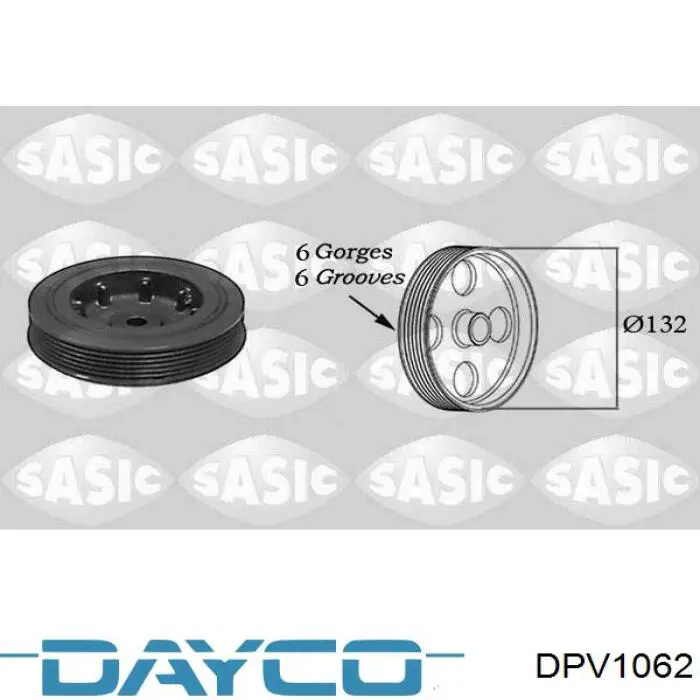 DPV1062 Dayco polea, cigüeñal