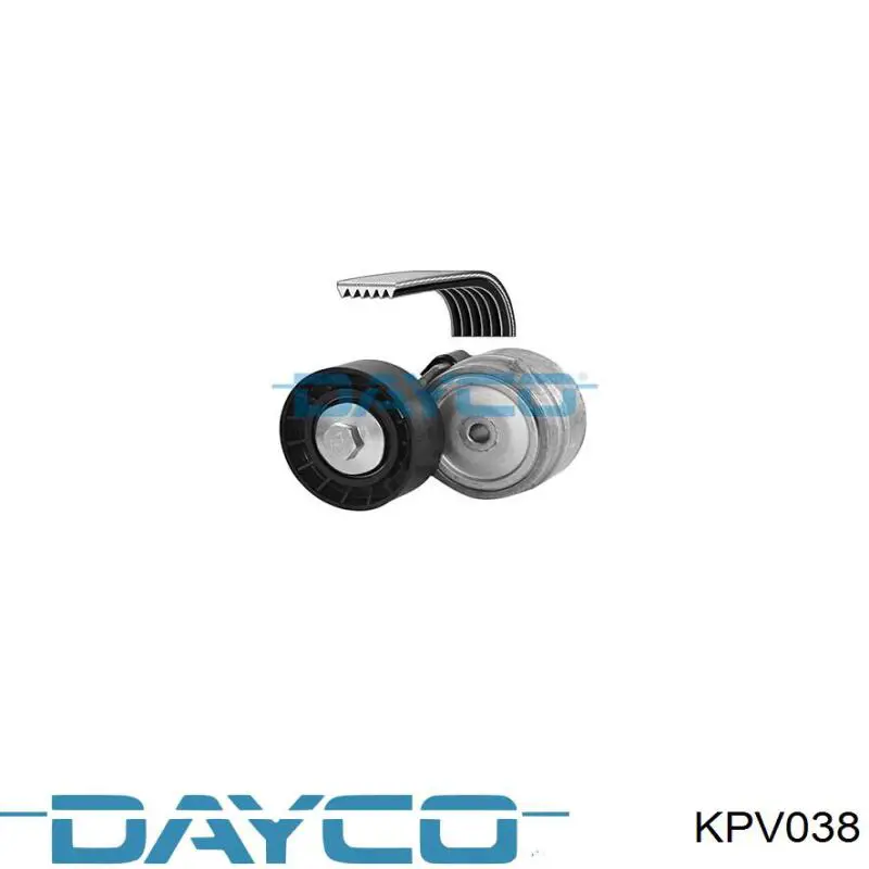 KPV038 Dayco rodillo, correa trapecial poli v