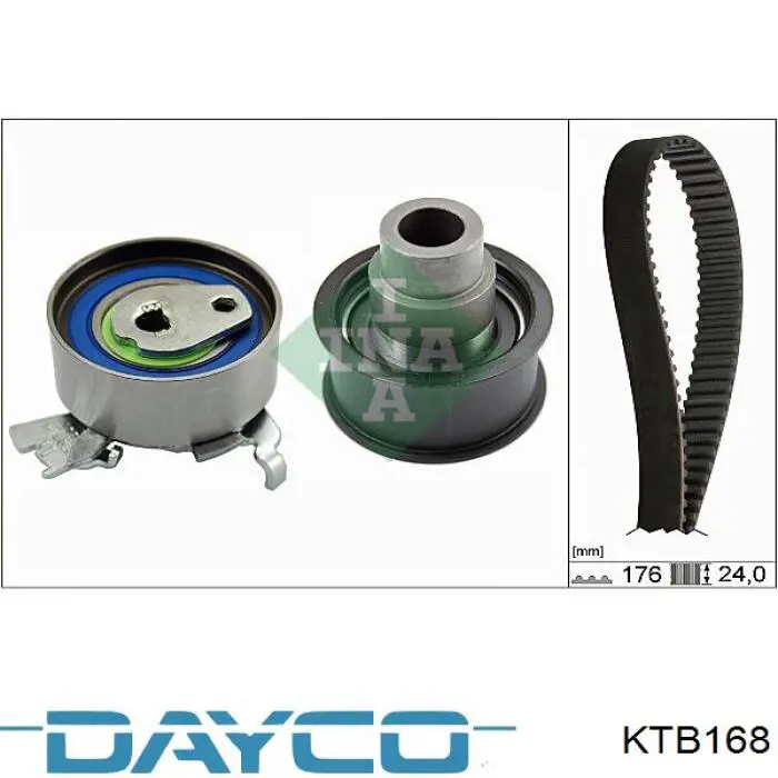 KTB168 Dayco kit correa de distribución