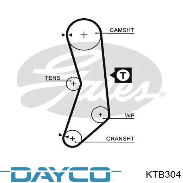 KTB304 Dayco kit correa de distribución